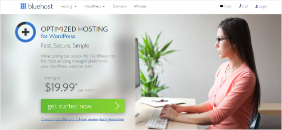 WordPress için Bluehost Optimize Barındırma