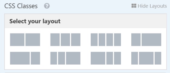 Spaltenlayout auswählen