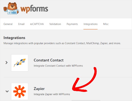 قم بدمج zapier مع wpforms-Grow-your-online-business