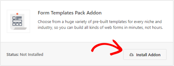 instal addon Paket Template Formulir