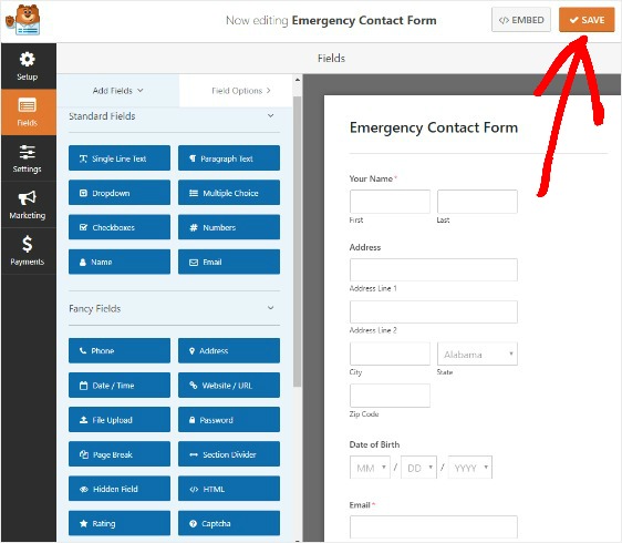 comment-enregistrer-les-informations-de-contact-d-urgence-dans-wordpress