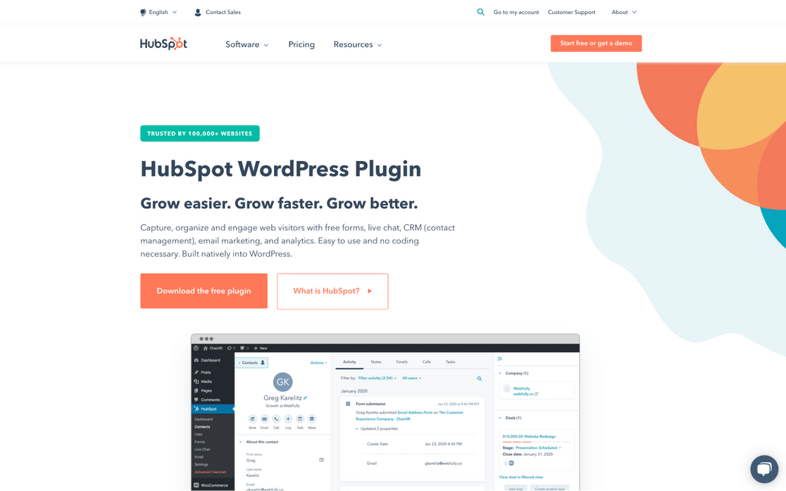 плагин hubspot crm