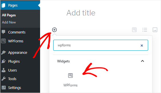 أضف كتلة WPForms إلى صفحة تحميل الفيديو