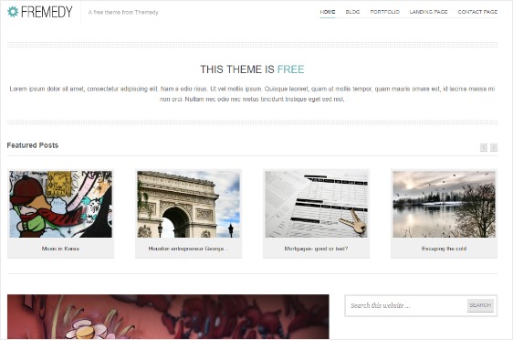 download gratuito di temi wordpress reattivo con slider con post di blog