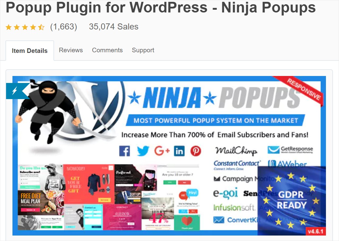 i moduli ninja creano popup