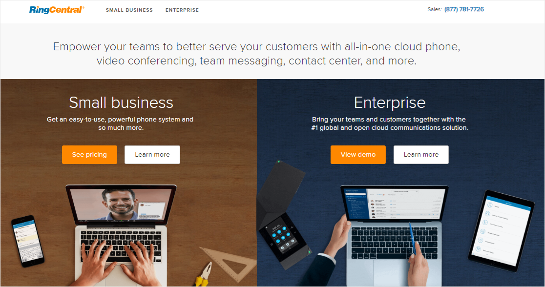 บริการ RingCentral ธุรกิจ VoIP