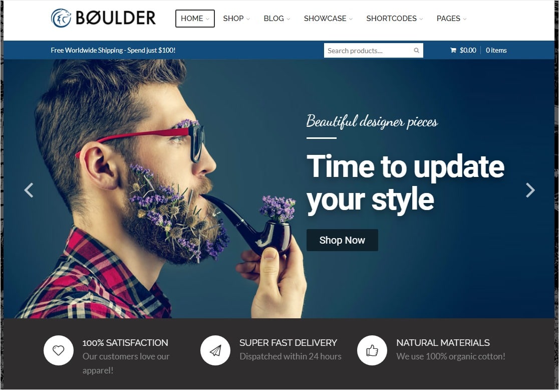 thème wordpress de la boutique en ligne boulder