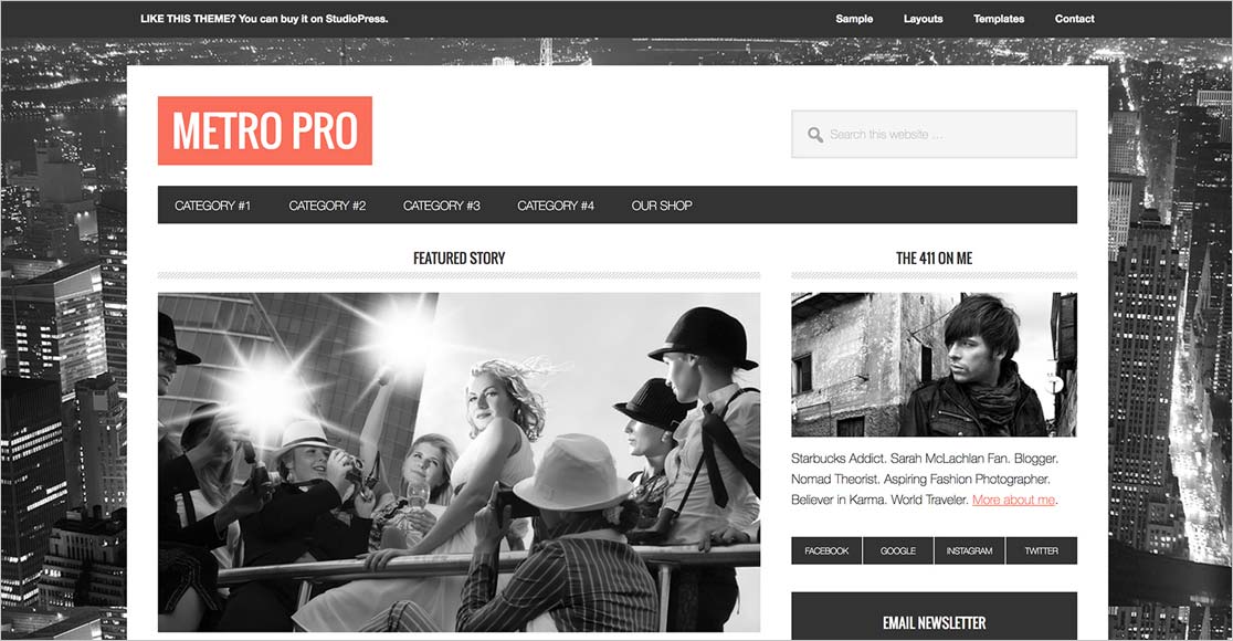 Cele mai bune teme de wordpress adaptabile Metro Pro