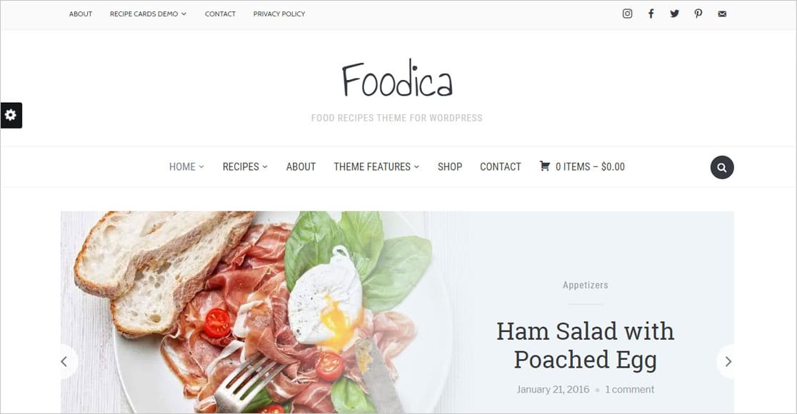 Foodica 是最好的響應式 wordpress 主題之一