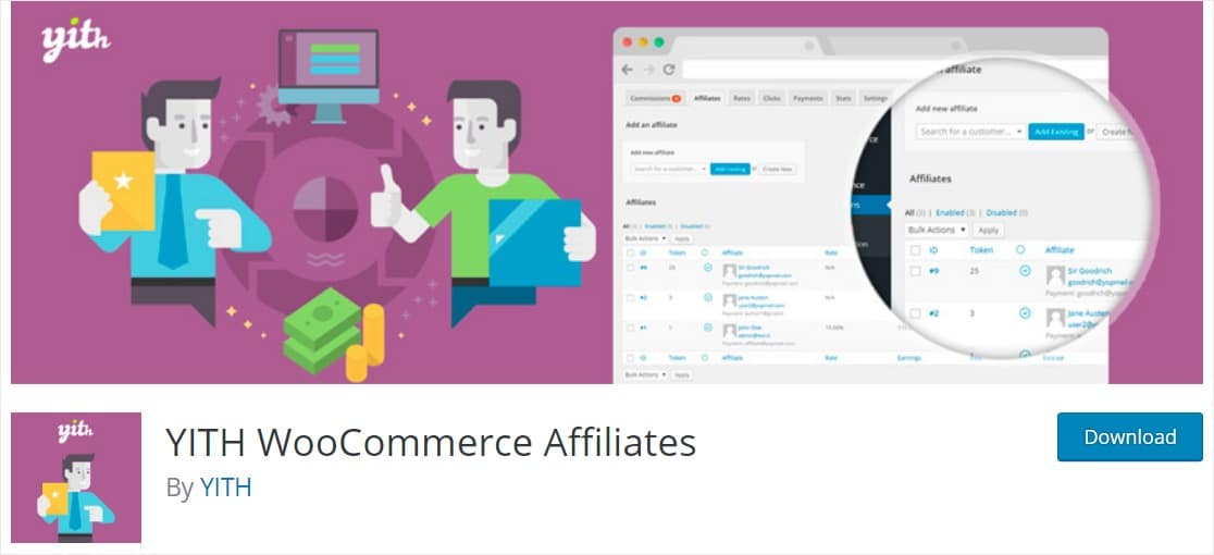 Affiliés WooCommerce YITH