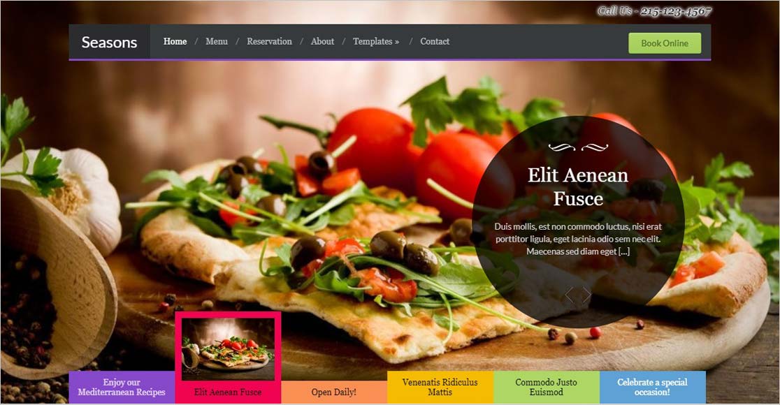 Seasons cele mai bune teme de wordpress restaurant