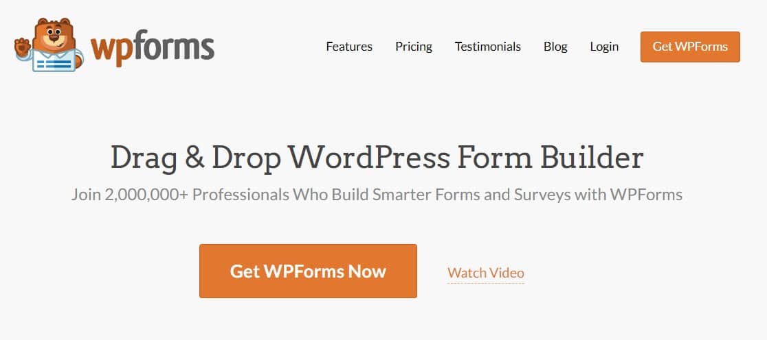 wpforms homepage