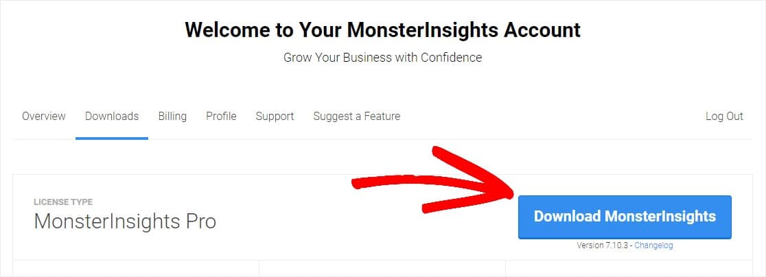 descargar el archivo zip del plugin monsterinsights