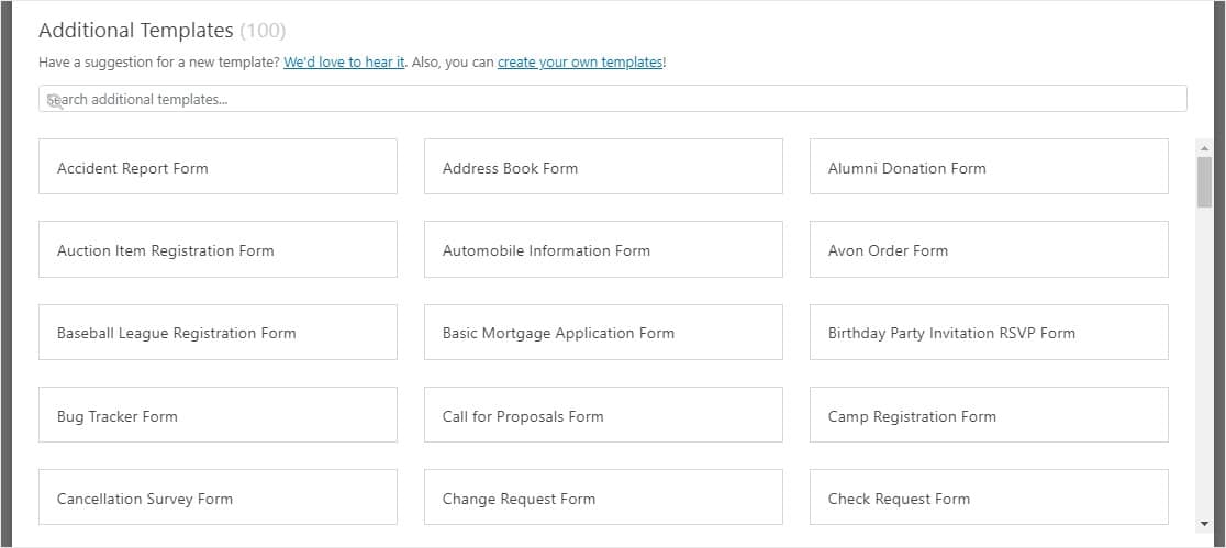 modèles de formulaire de capture de prospects