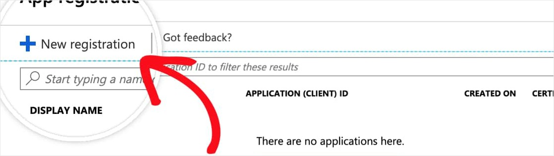 seleziona nuova registrazione