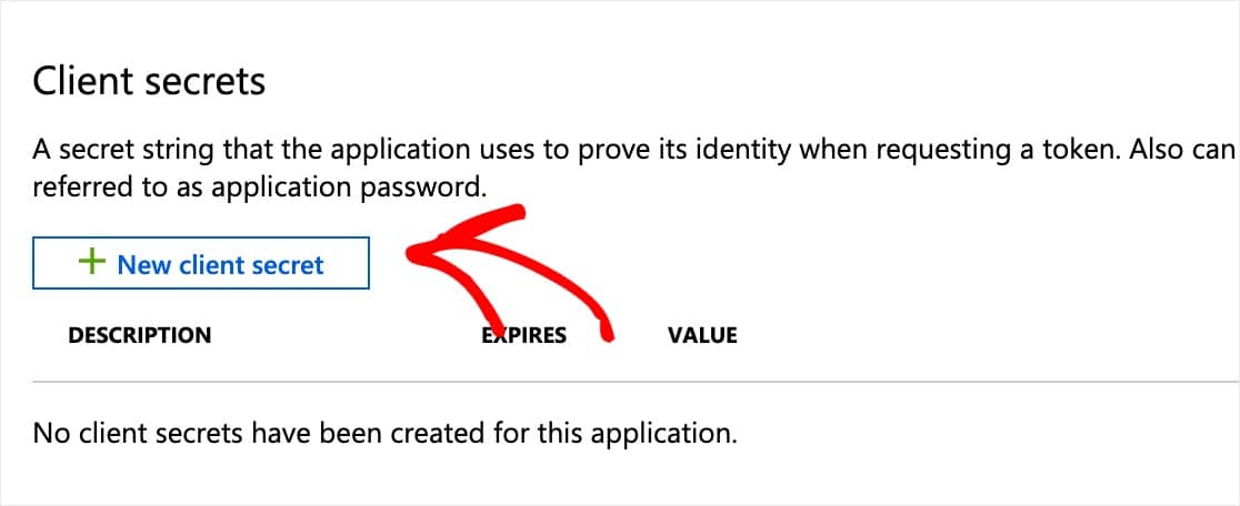 WordPress Outlook 메일러에 대한 새 클라이언트 암호 만들기