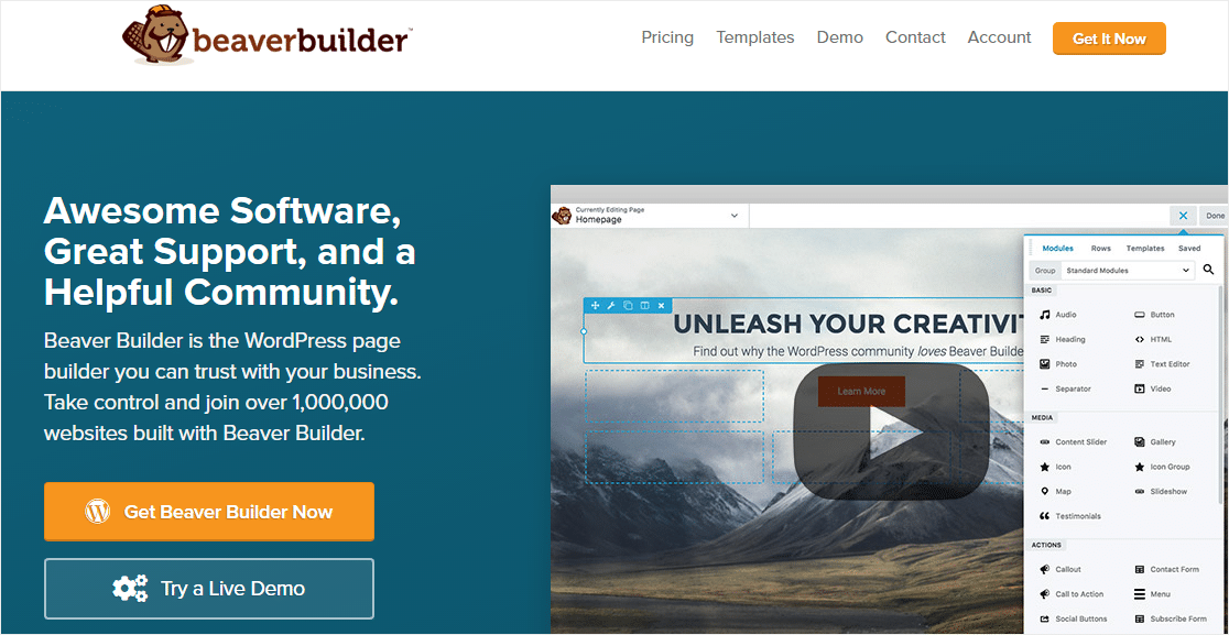 beaver builder 最好的 wordpress 页面构建器