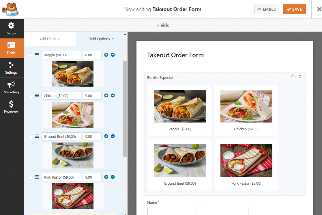 bon de commande en ligne avec images pour restaurant (1)