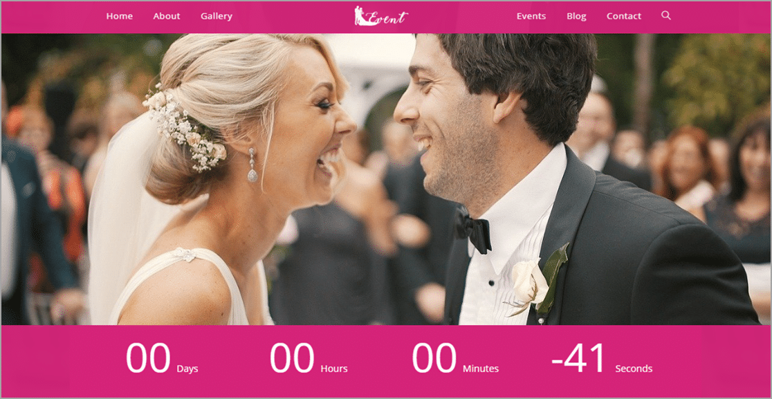 Site de RSVP de casamento