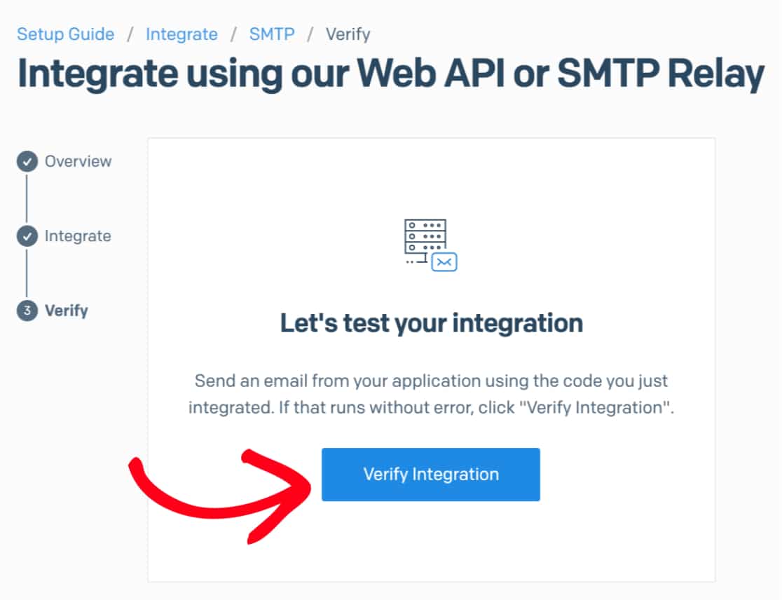 Verificați integrarea în SendGrid