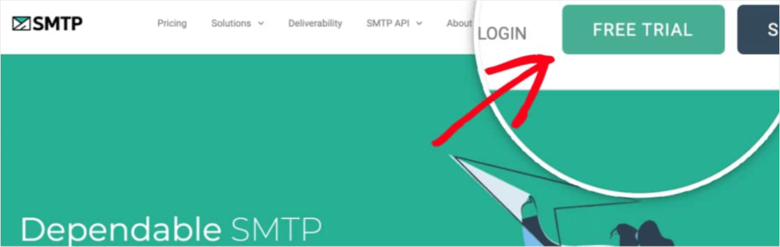 mulai uji coba gratis smtp.com