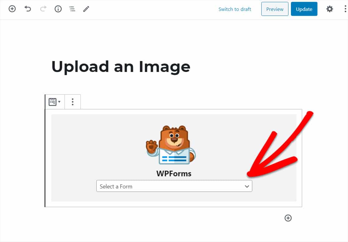 publicar formulário de upload de imagem wordpress