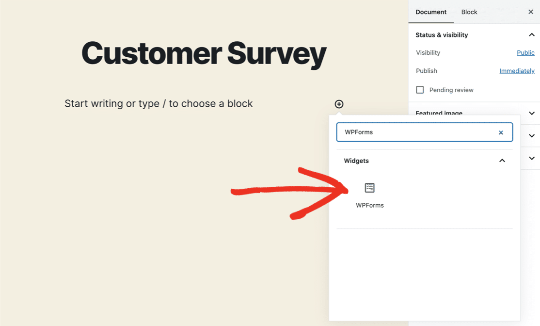 WPForms blok düzenleyici