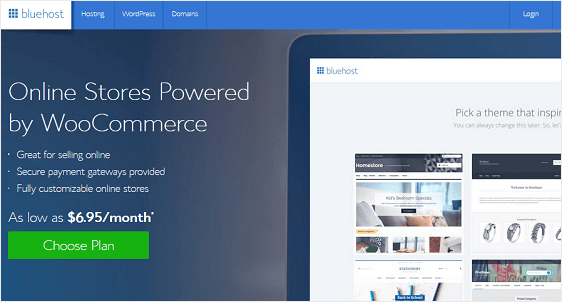 صفقة استضافة Bluehost woocommerce