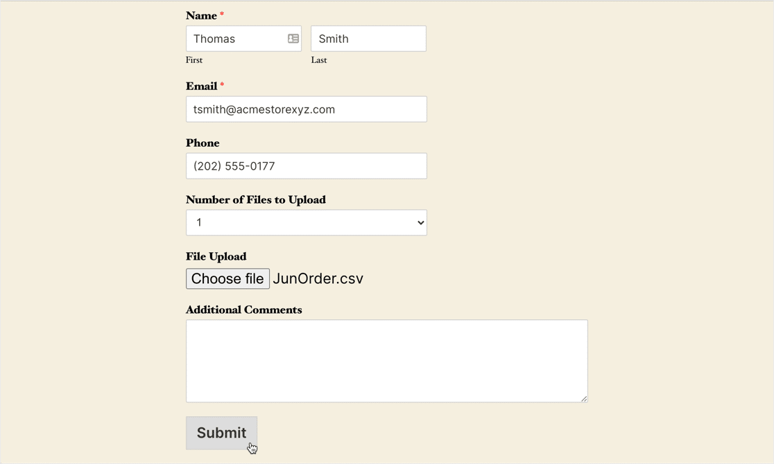 CSV-Upload-Formular in WordPress