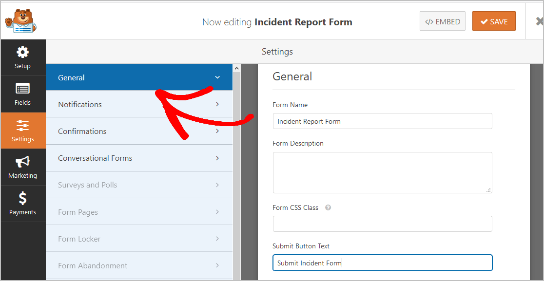 Formulir Laporan Insiden Umum