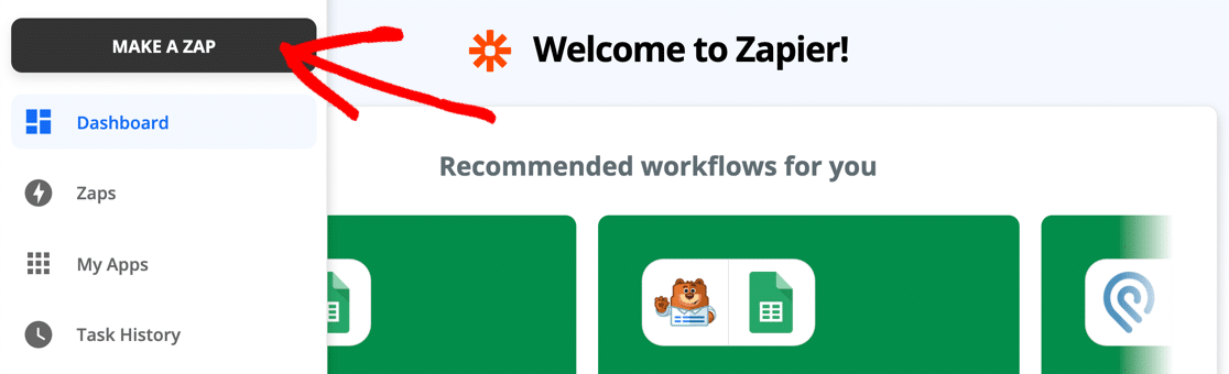 在 Zapier 製造 Zap