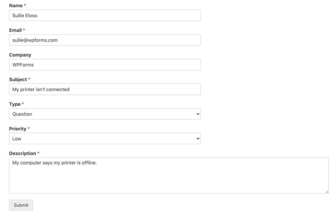 Übermittlung von Freshdesk-Ticketformularen in WordPress