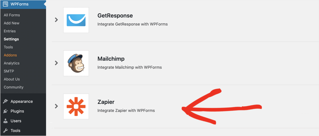 احصل على مفتاح Zapier