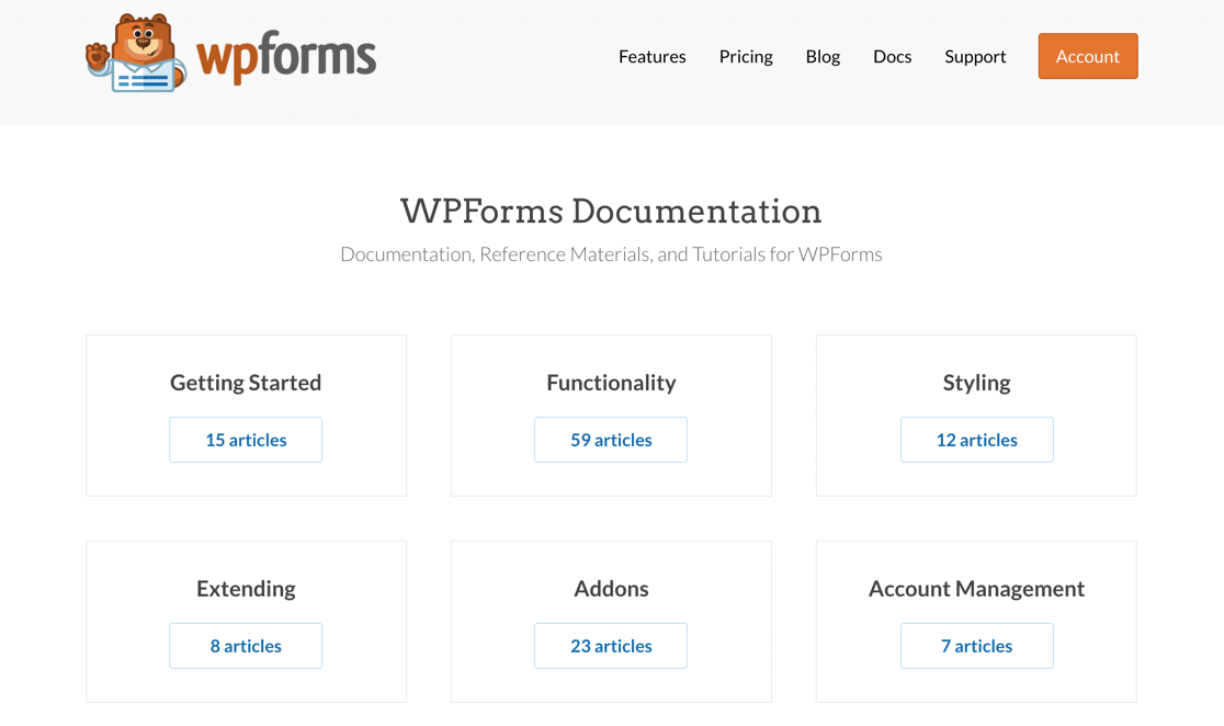 WPForms 문서