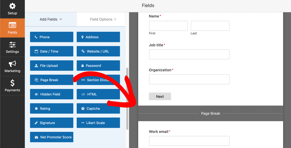 สร้างแบบฟอร์ม WordPress แบบเจาะลึกหลายส่วน