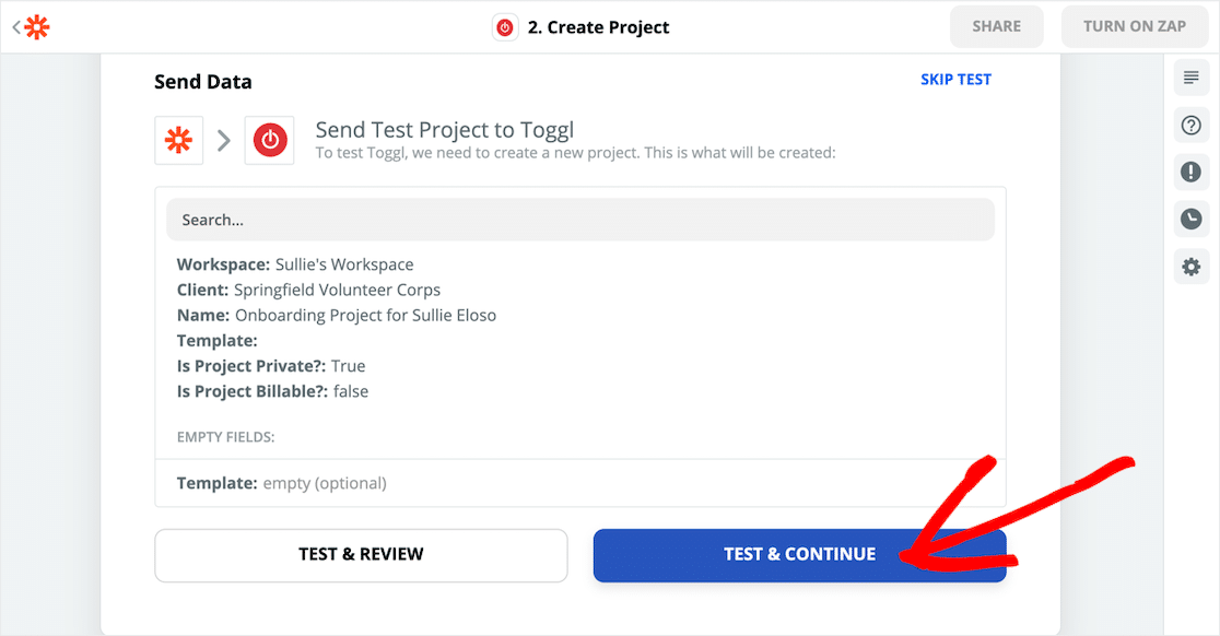 Tester l'intégration du projet Toggle