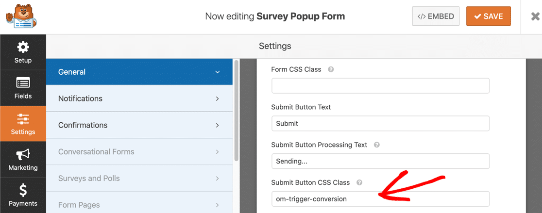 Suivre les conversions OptinMonster dans WPForms