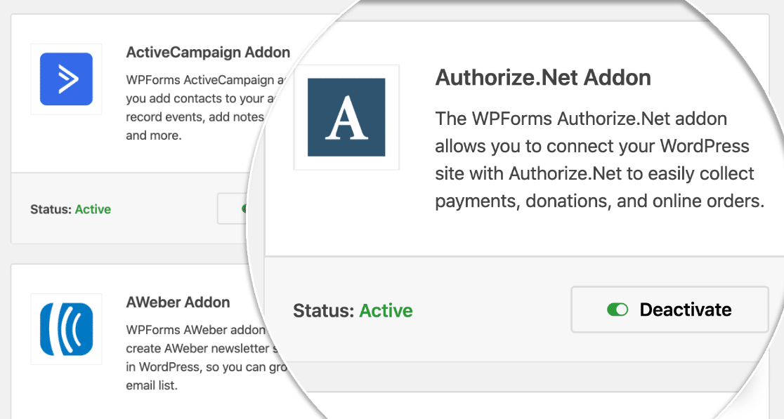 WPForms Authorize.Net Payment Form Addon