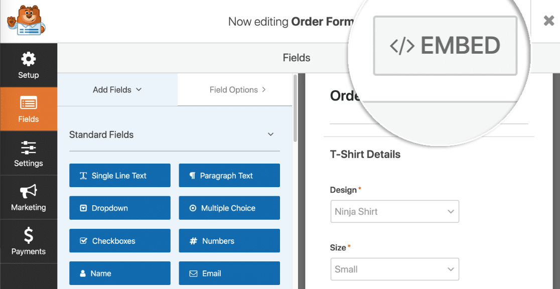 Inserte su formulario de pago Authorize.net