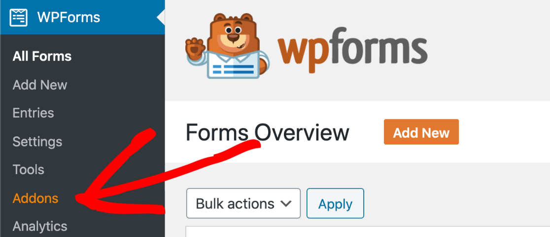 Aktifkan template webinar di add-on WPForms