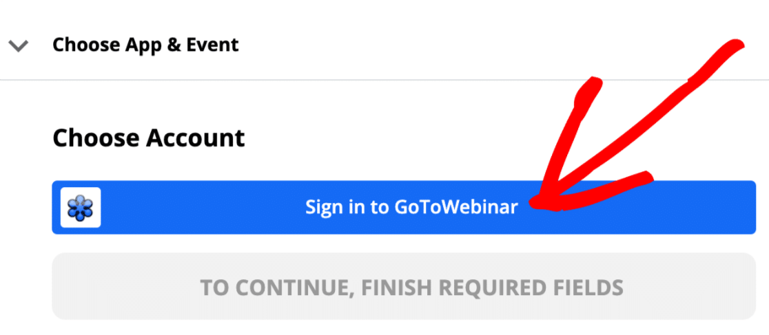 ลงชื่อเข้าใช้ GoToWebinar ใน Zapier