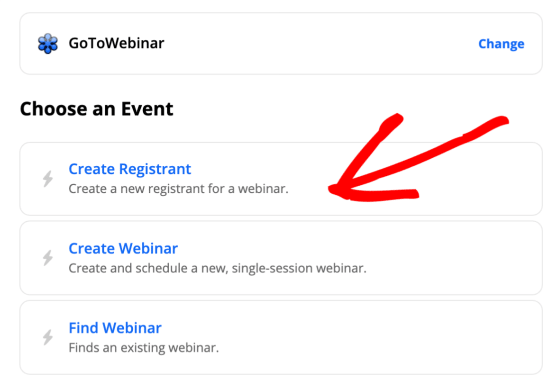 Crear registrante a partir del formulario de registro personalizado de GoToWebinar