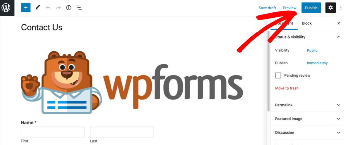 Veröffentlichen Sie Ihr Formular mit einem Bild in WordPress