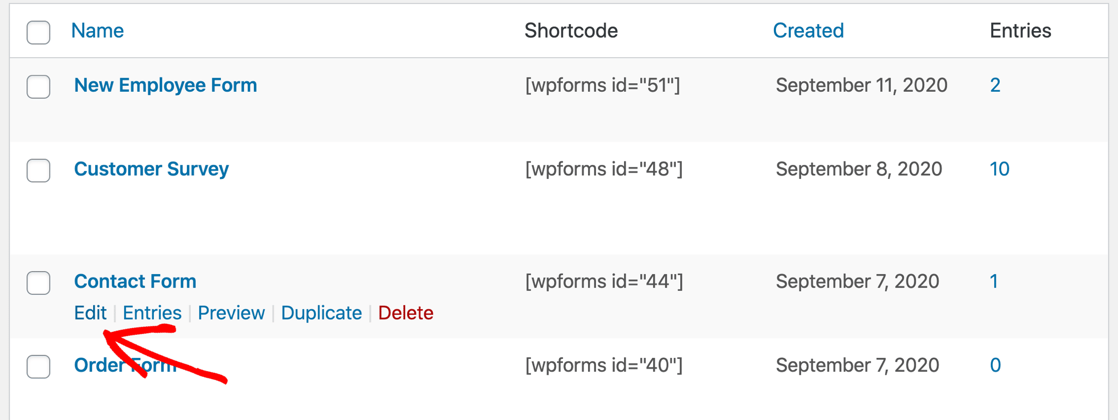 Editați linkul formularului de contact