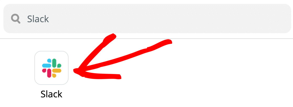 Zapの最終ステップでSlackを選択します