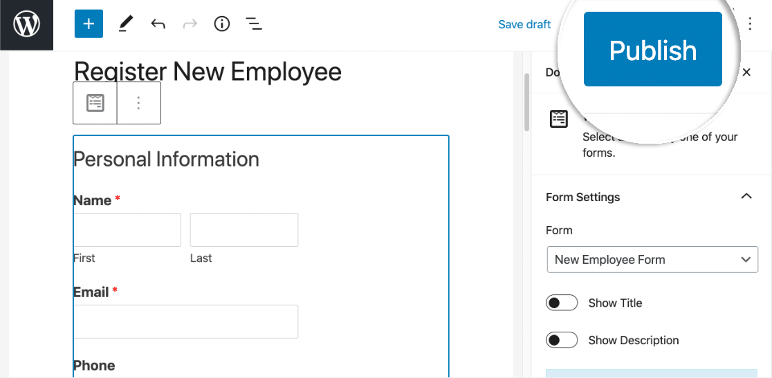 Publicar formulario de invitación automática de Slack