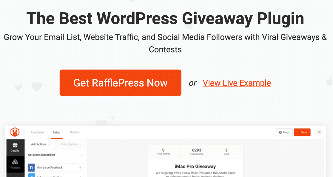 RafflePress refiera a un amigo y complemento de sorteo