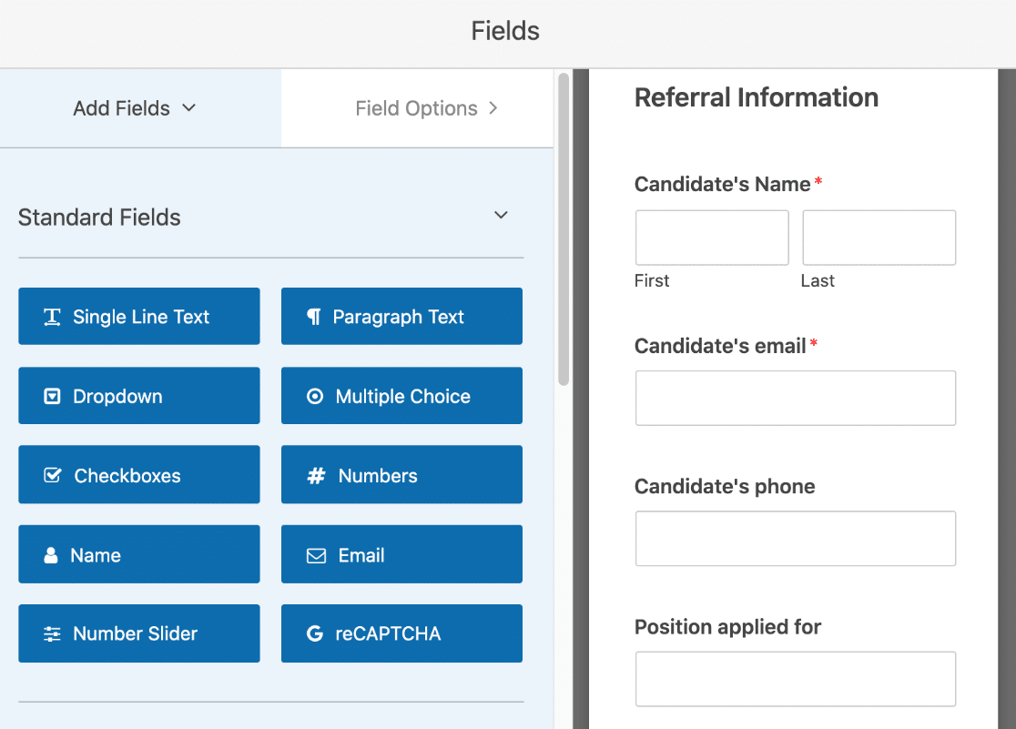 Edytuj formularz polecenia znajomemu w WordPress