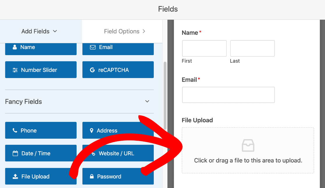 Adicionar campo de upload de arquivo ao formulário de pagamento