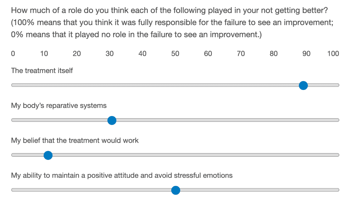 Exemple de questionnaire avec curseur numérique